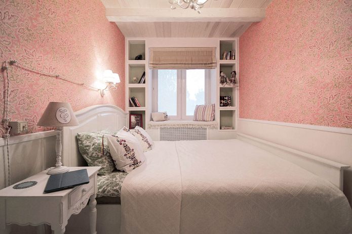 Rénovation de chambre dans un appartement deux pièces de style Khrouchtchev, style provençal