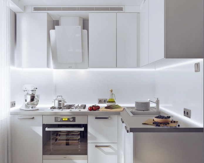 cuisine dans un appartement de deux pièces de 50 mètres