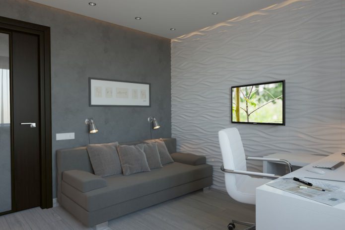Bureau dans un appartement de deux pièces de 50 mètres