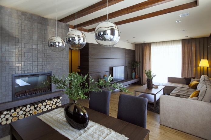Aménagement et zonage du salon à l'intérieur de la maison