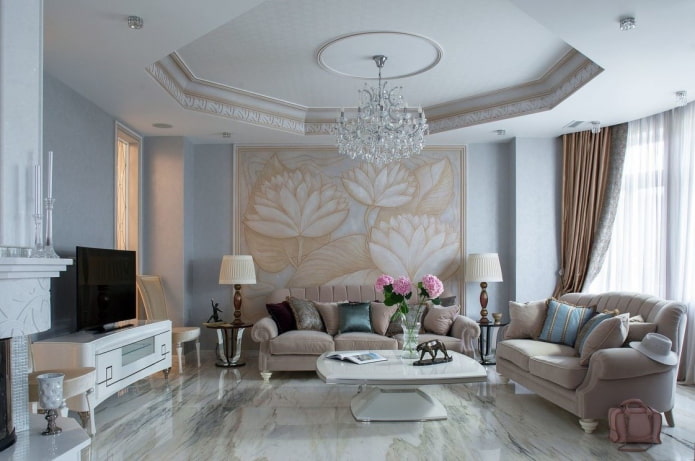 Décoration du salon à l'intérieur de la maison