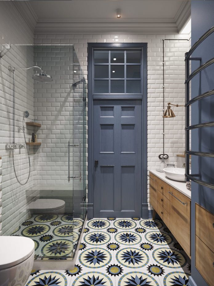 salle de bain dans le projet de conception d'un appartement de 100 m².