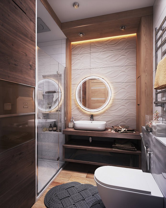 salle de bain dans un appartement de 40 m².