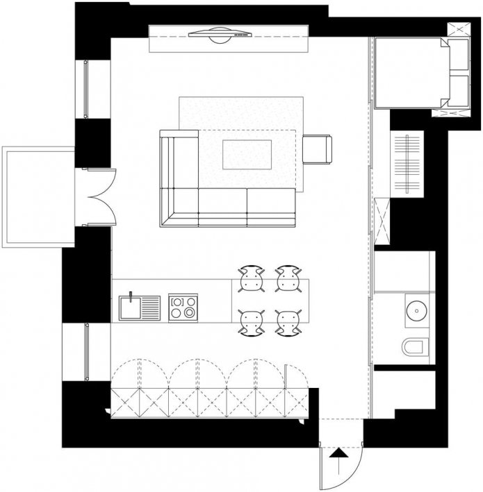 aménagement du studio 50 m²