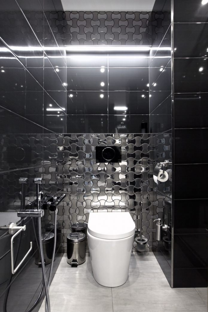 toilettes aux tons noirs