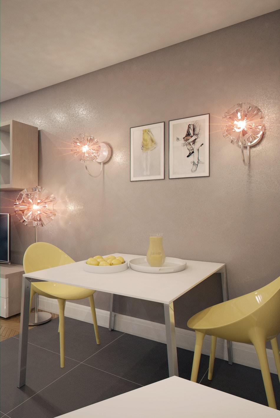 intérieur d'un petit studio de 28 m². m.