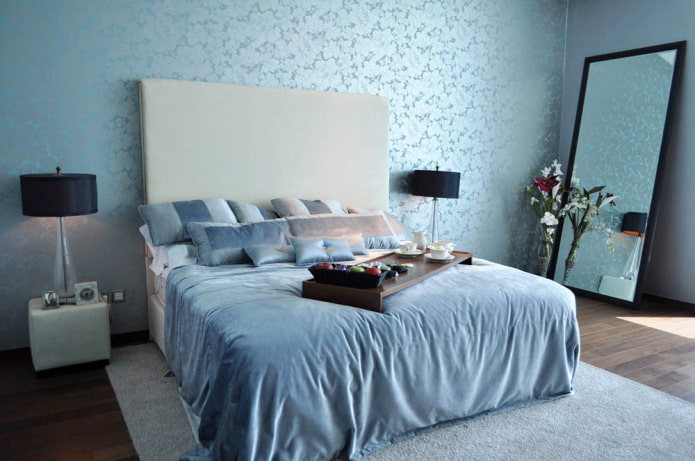 Intérieur de chambre bleu