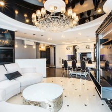 Intérieur dans les tons noir et blanc : caractéristiques de conception, 60 photos-2