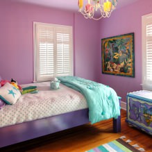 Intérieur en violet Tons : combinaisons, revue par pièce, 70 photos-13