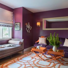 Intérieur aux tons violets : combinaisons, revue par pièce, 70 photos-16