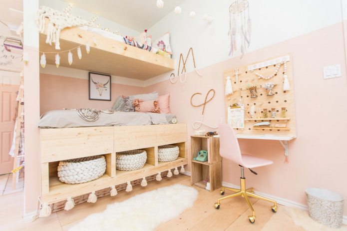 chambre d'enfant aux tons clairs
