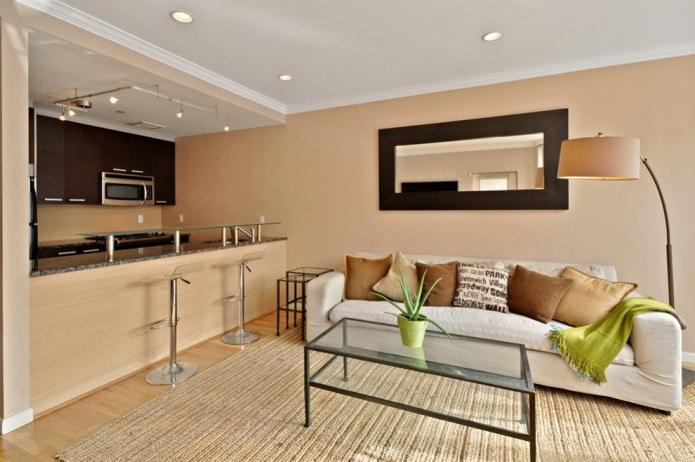 peach living room