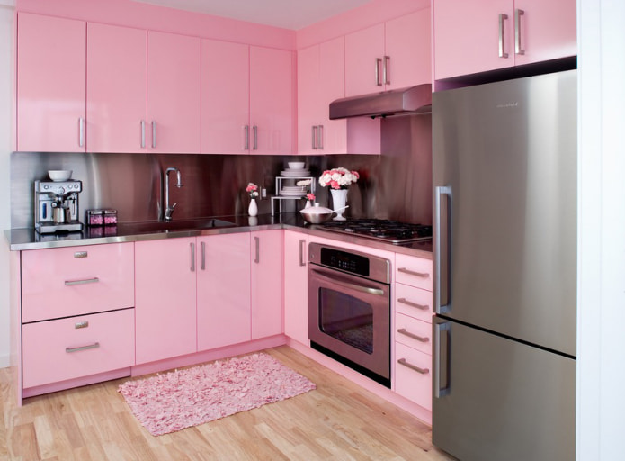 cuisine rose tendre