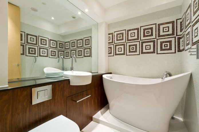 une baignoire îlot de style moderne