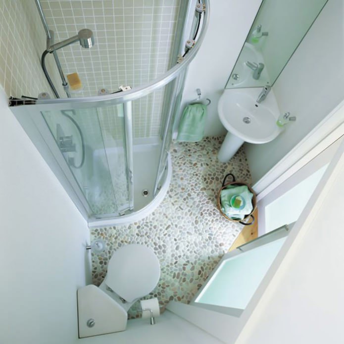 plomberie d'angle moderne dans la salle de bain 