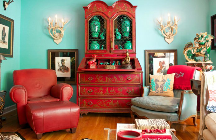 red-turquoise room