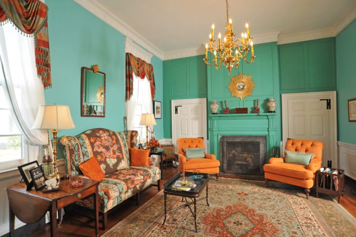 salon orange-turquoise