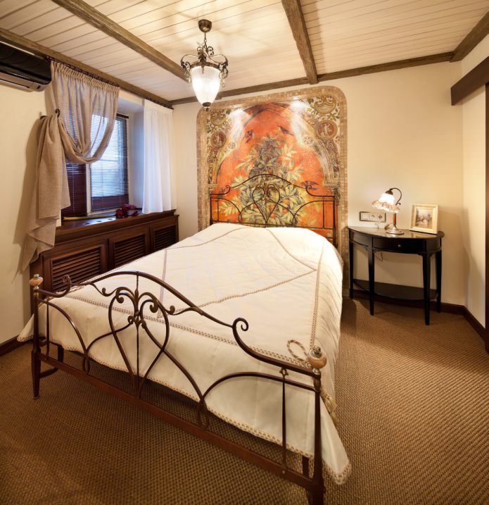 Intérieur de chambre à coucher italienne