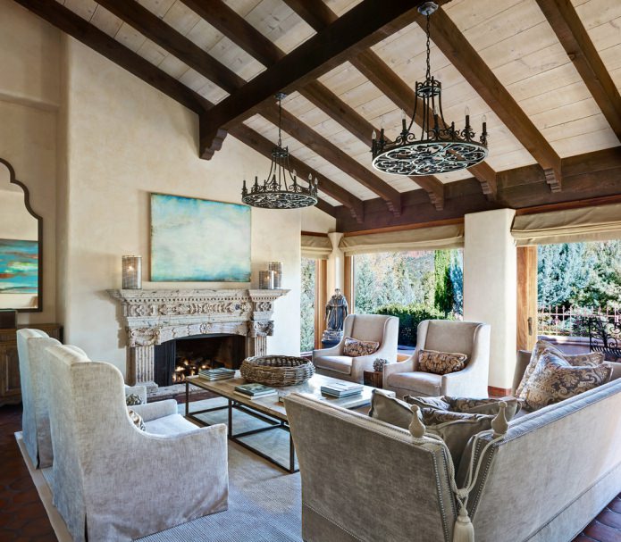 Intérieur d'une maison de campagne de style italien