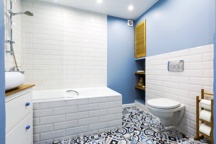 Combinaison peinture et carrelage