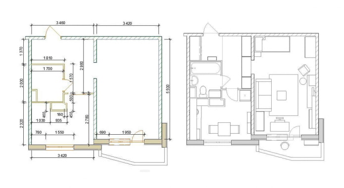 Aménagement d'un appartement de la série P-44