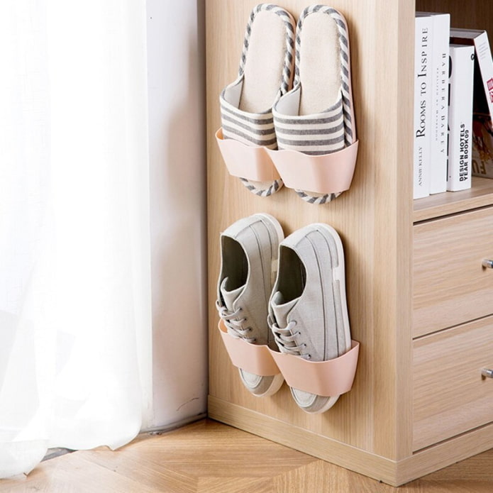 rangements muraux pour pantoufles