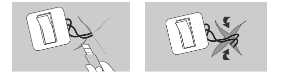 scheme of paste around sockets and switches