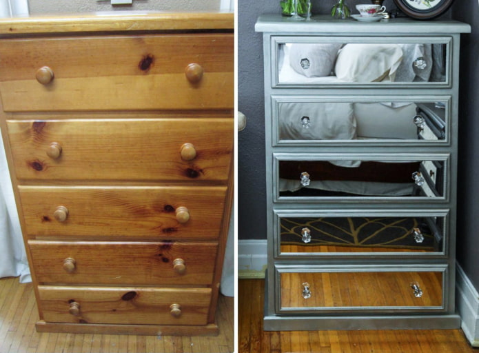 Décorer une commode avec des miroirs