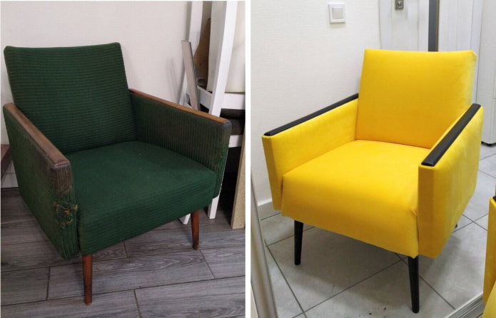 Fauteuil réutilisé