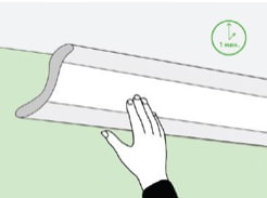 Installation d'une plinthe sur un plafond tendu
