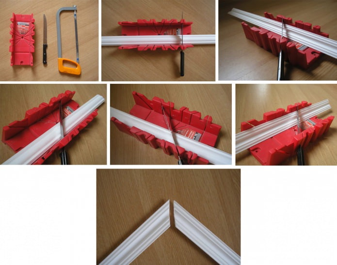 miter box for cutting ceiling plinth