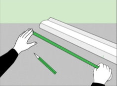 Comment coller une plinthe de plafond sur un plafond tendu : préparation