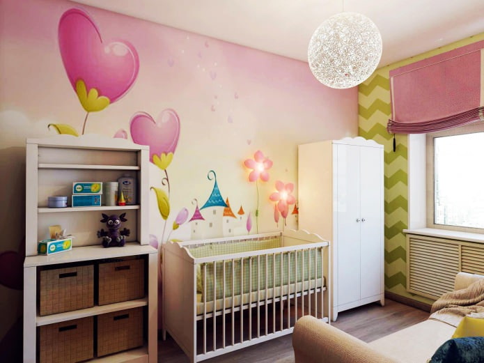 Aménagement d'une chambre d'enfant pour un nouveau-né de 8,4 m².