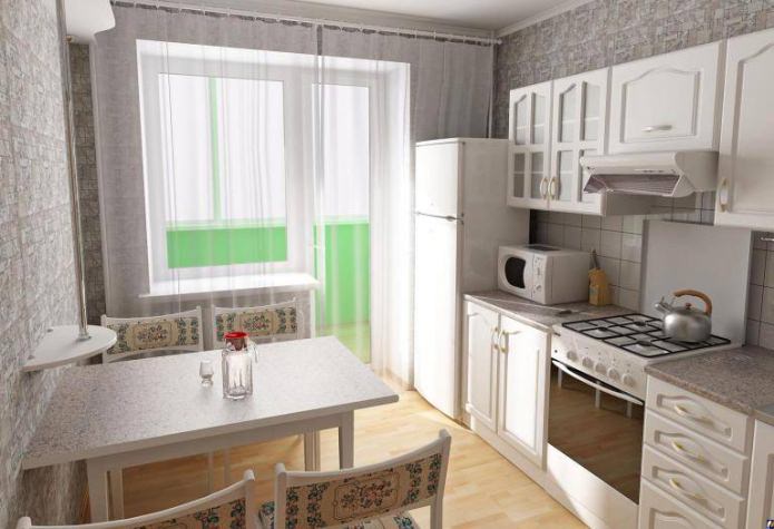 Conception de papier peint pour une petite cuisine