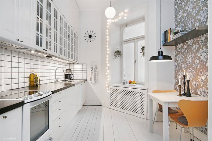 Motif de papier peint pour une petite cuisine
