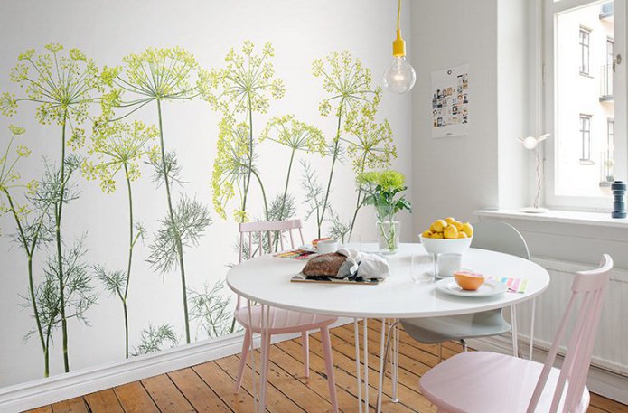 papier peint blanc à motifs