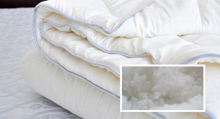 couverture avec remplissage en fibre de polyester