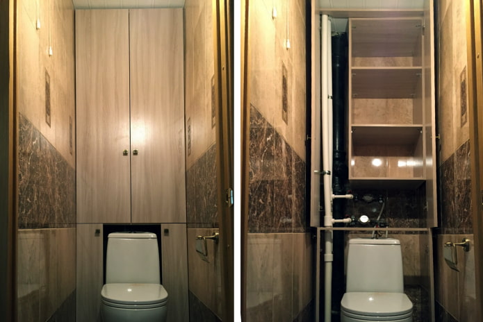 un placard dans des toilettes de l'époque Khrouchtchev