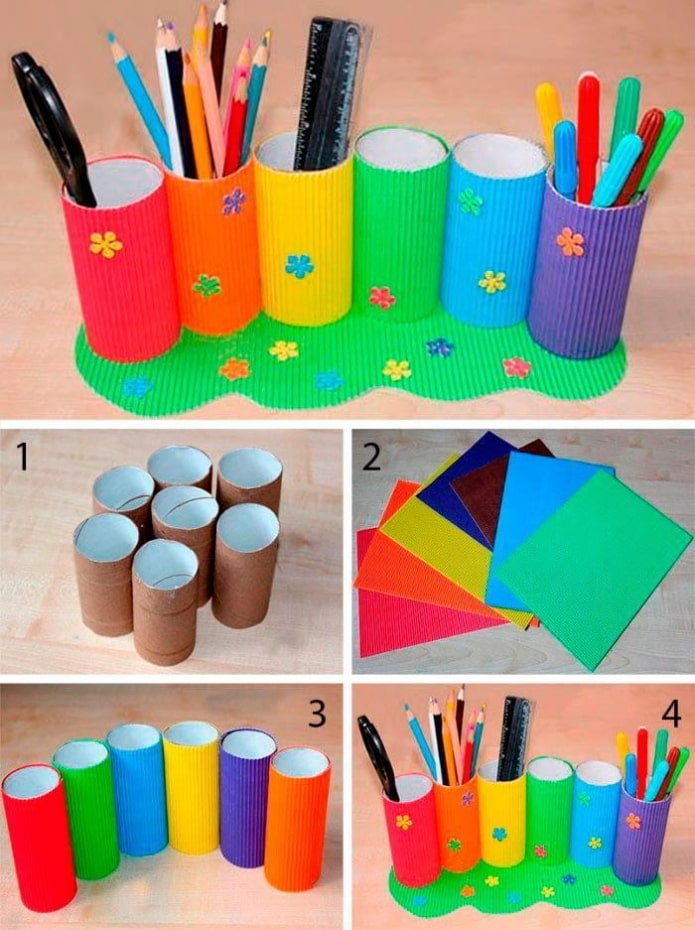 Pot à crayons en papier