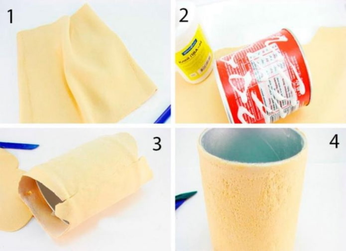 Étapes de création d'un pot à crayons