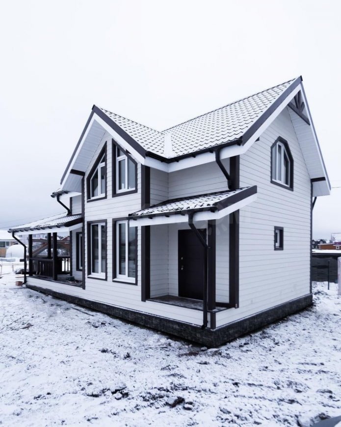 maison à ossature bois en hiver