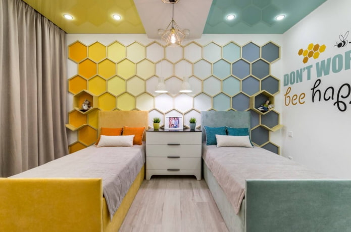 plafond tendu dans la chambre de bébé