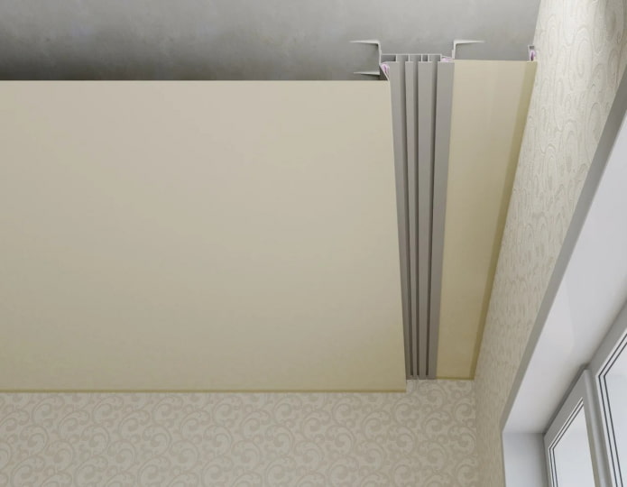 corniche combinée au plafond
