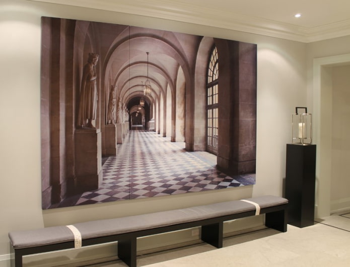 Toile 3D à l'intérieur du couloir