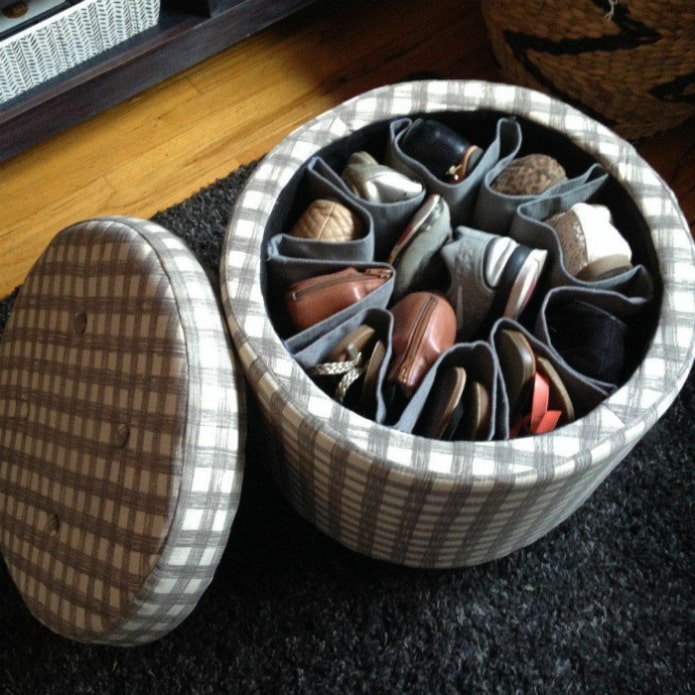 ottoman with shoes