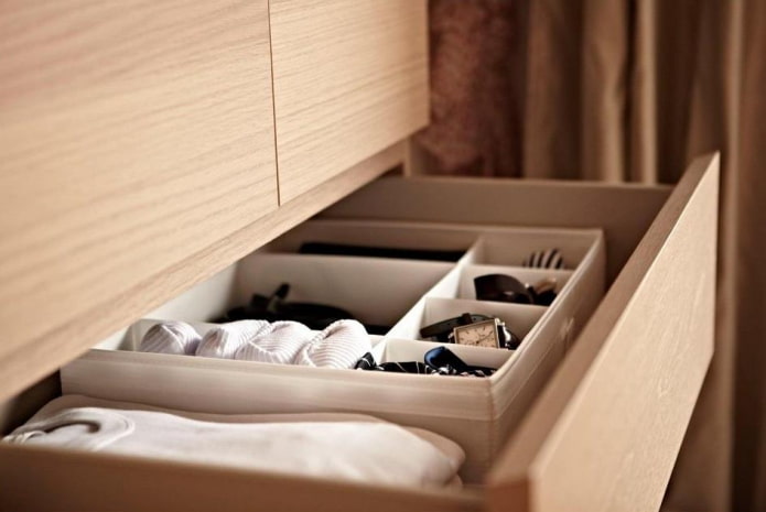 Rangement dans une commode