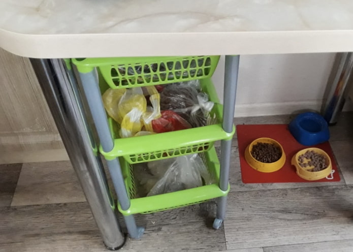shelf under the bar counter