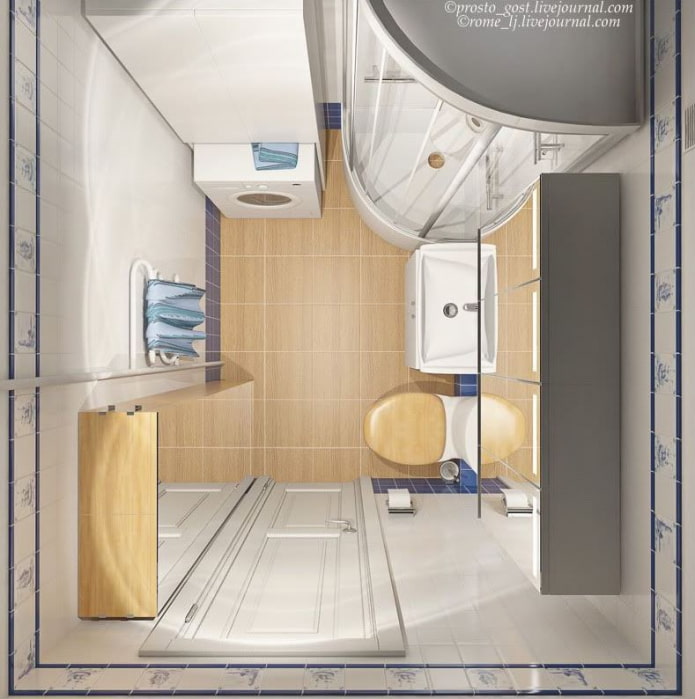 vue de la salle de bain d'en haut