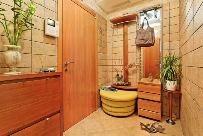 revêtement en carreaux de clinker dans le couloir