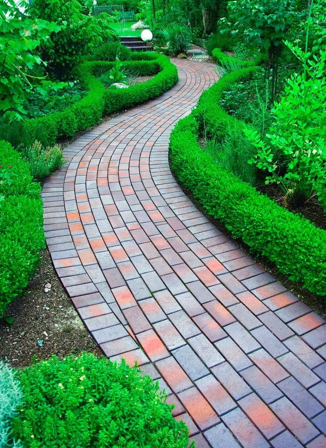 chemin avec clinker Revêtement de tuiles